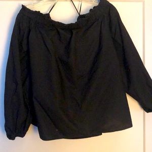 Off the Shoulder Black Top